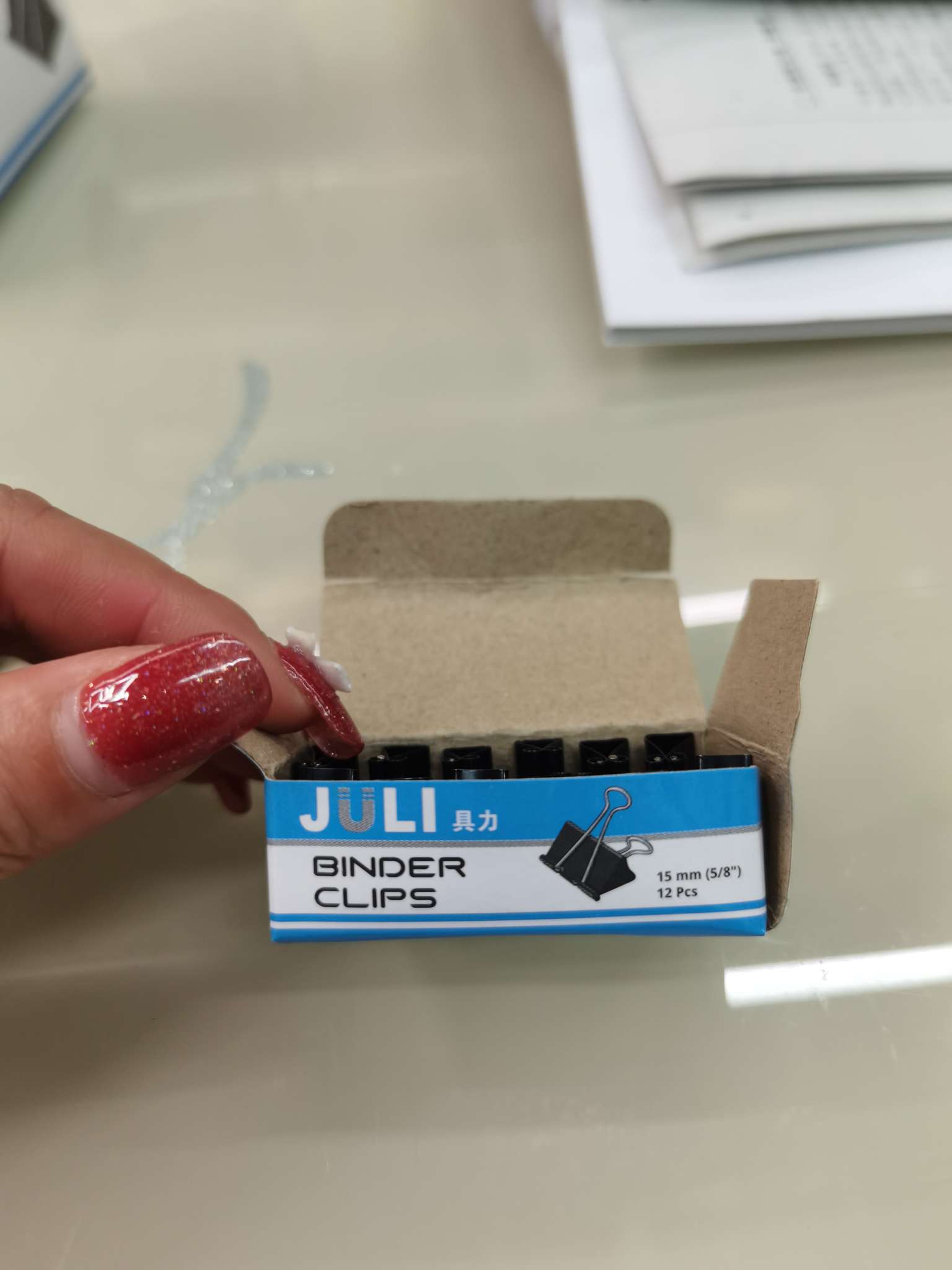 长尾夹大号彩多功能鱼尾夹小清新中号燕尾夹票夹票据文件书夹子办公文具固定整理夹强力试卷夹凤尾夹15mm详情图1