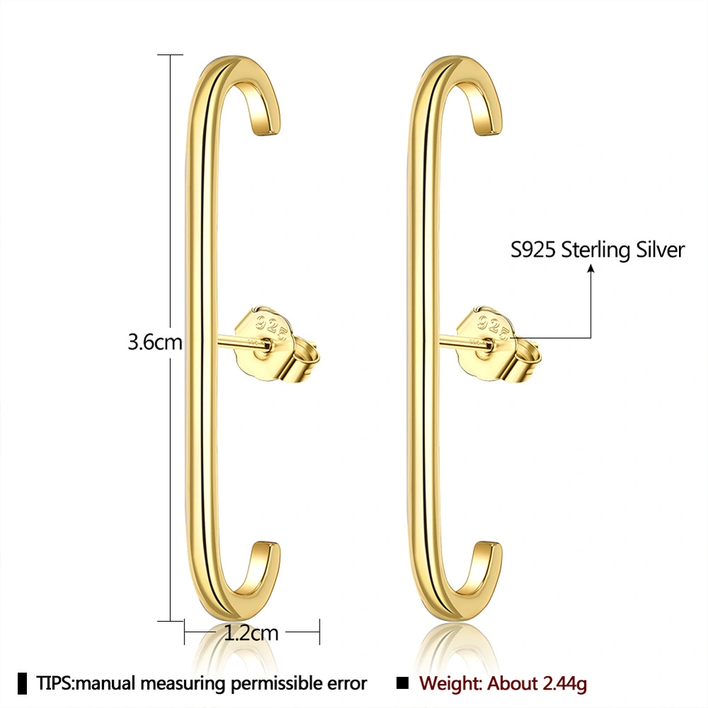 New stud earrings for women, European and American fashion, single-row crystal zircon earrings, geometric earrings, cross-border accessories AKE262 detail image 4