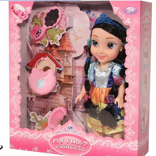 Vinyl doll girl toy Princess series with Lights and music, multiple mixed sets 09801b-1