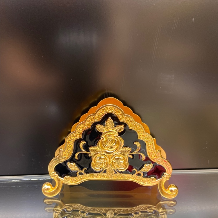 合金玫瑰花纸巾夹