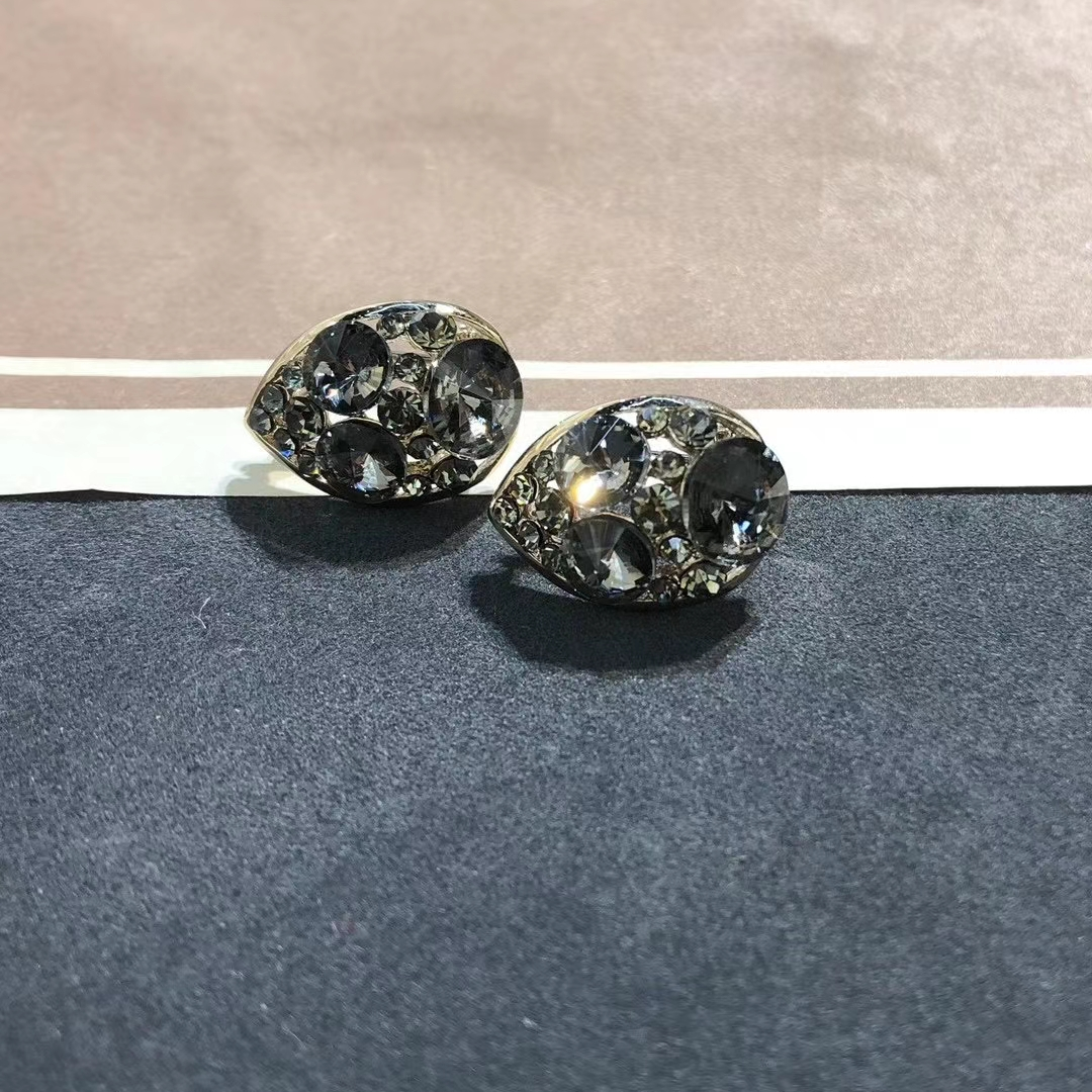 Retro French design style coffee gold earrings, high-end summer stud earrings for women, Korean-style high-end internet-famous earrings