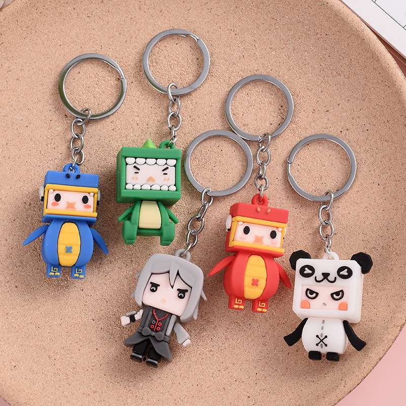 个性时尚网红卡通迷你世界钥匙扣男女书包挂饰汽车钥匙链公仔挂件产品图