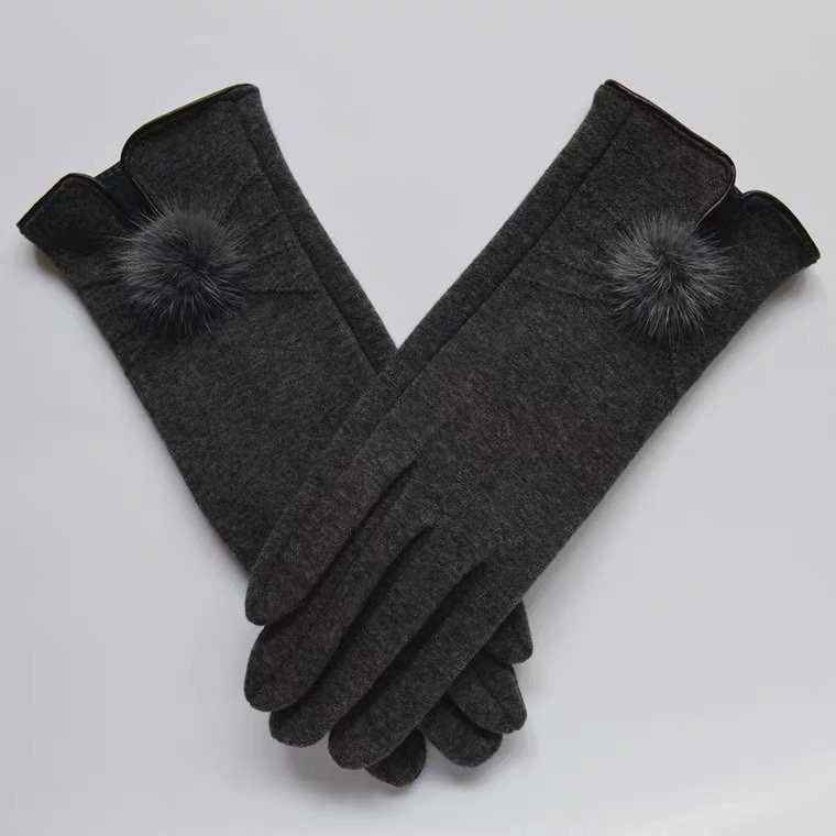 Winter gloves for women Autumn and winter plus cashmere cotton for women winter drive spring and autumn single-layer