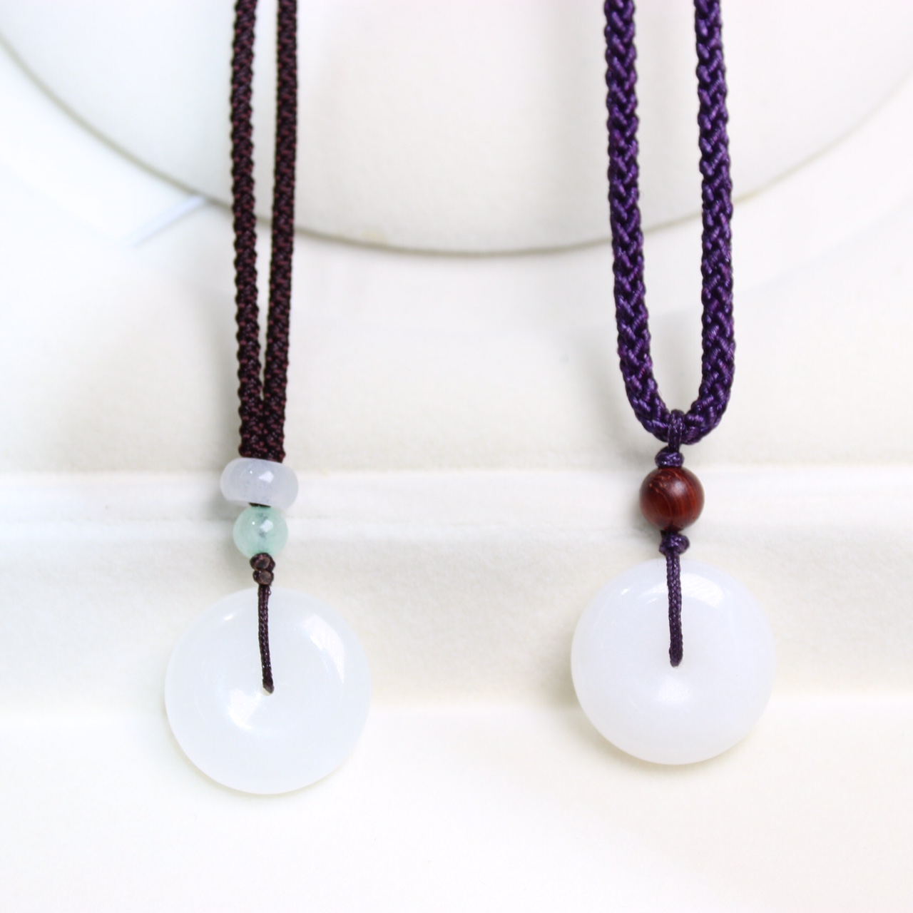 １５年老店白玉晶珠宝和田玉平安扣吊坠男女