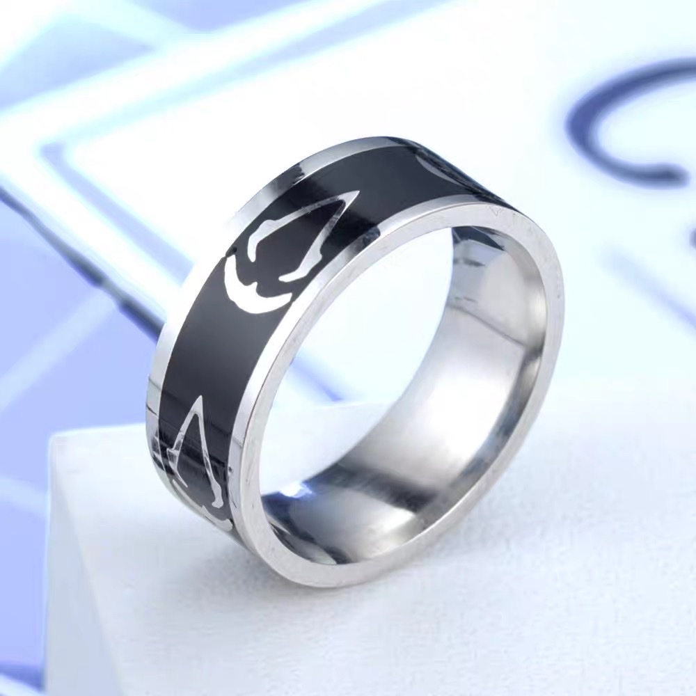 Korean-style trendy titanium steel ring, men's stainless steel armband, single tail ring Application Scenario