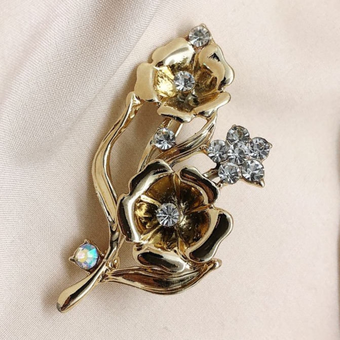 Rhinestone fashion all-in-one brooch