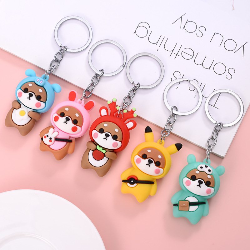 分享一个商品 新款钥匙扣卡通公仔挂件可爱挎包小熊挂饰汽车包包小礼品玩偶图