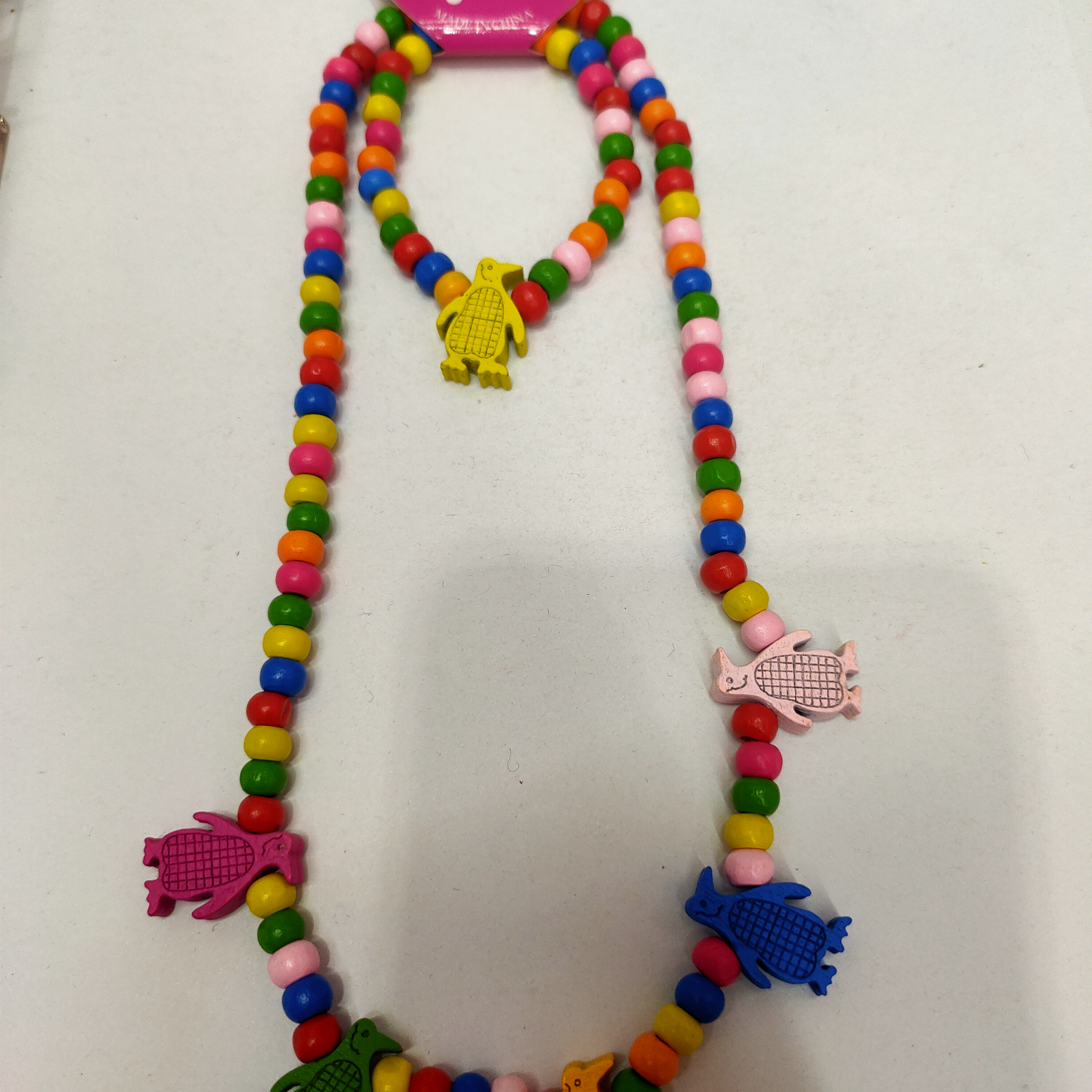 Factory direct sales of wooden children's chain scan penguin