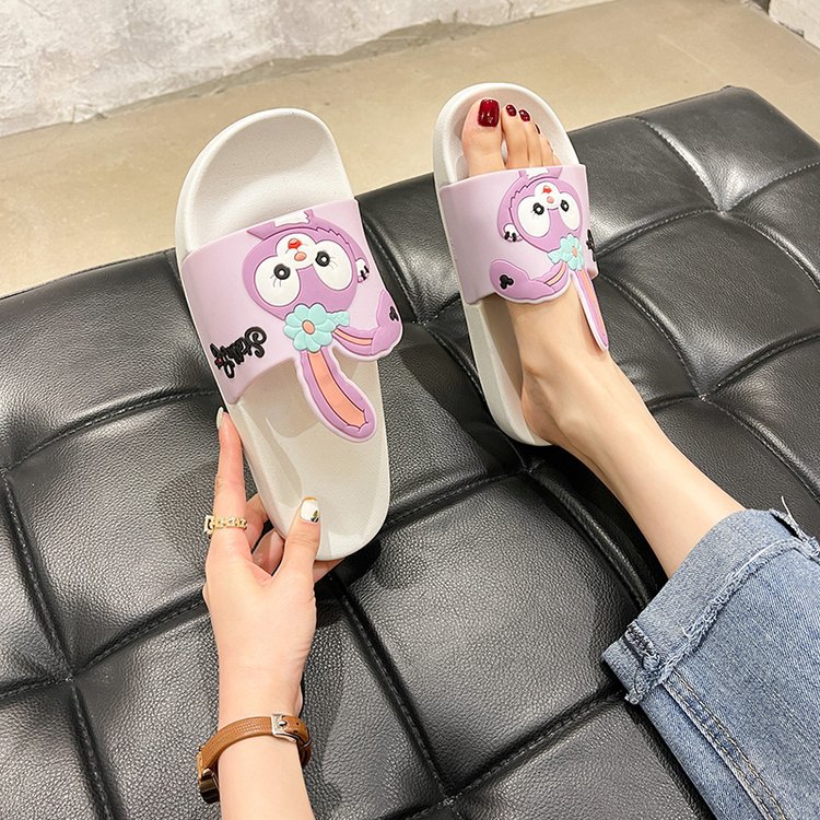 Slipper Woman Summer 2021 new cartoon cute bunny lady wearing flip-flops outside the indoor bathroom bath