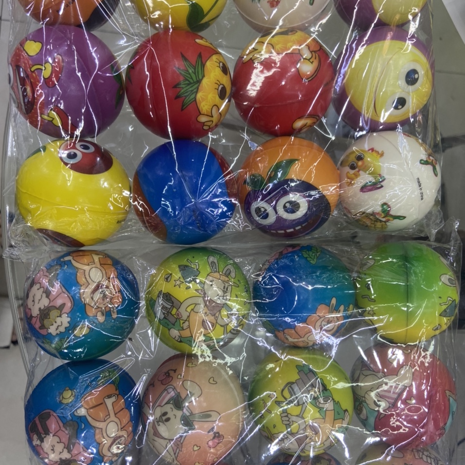 Venta directa de fábrica 6.3cm mezcla de estilo combinado 202 niñas y niños juguetes esponja bola de espuma para niños juguetes. 12/opp