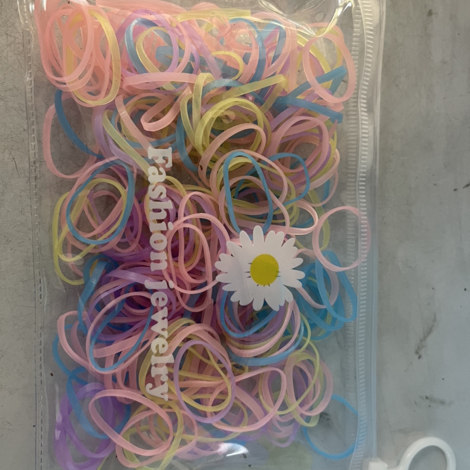 New jelly colored small rubber band children's FR accessory 4024 plastic children's small rubber band