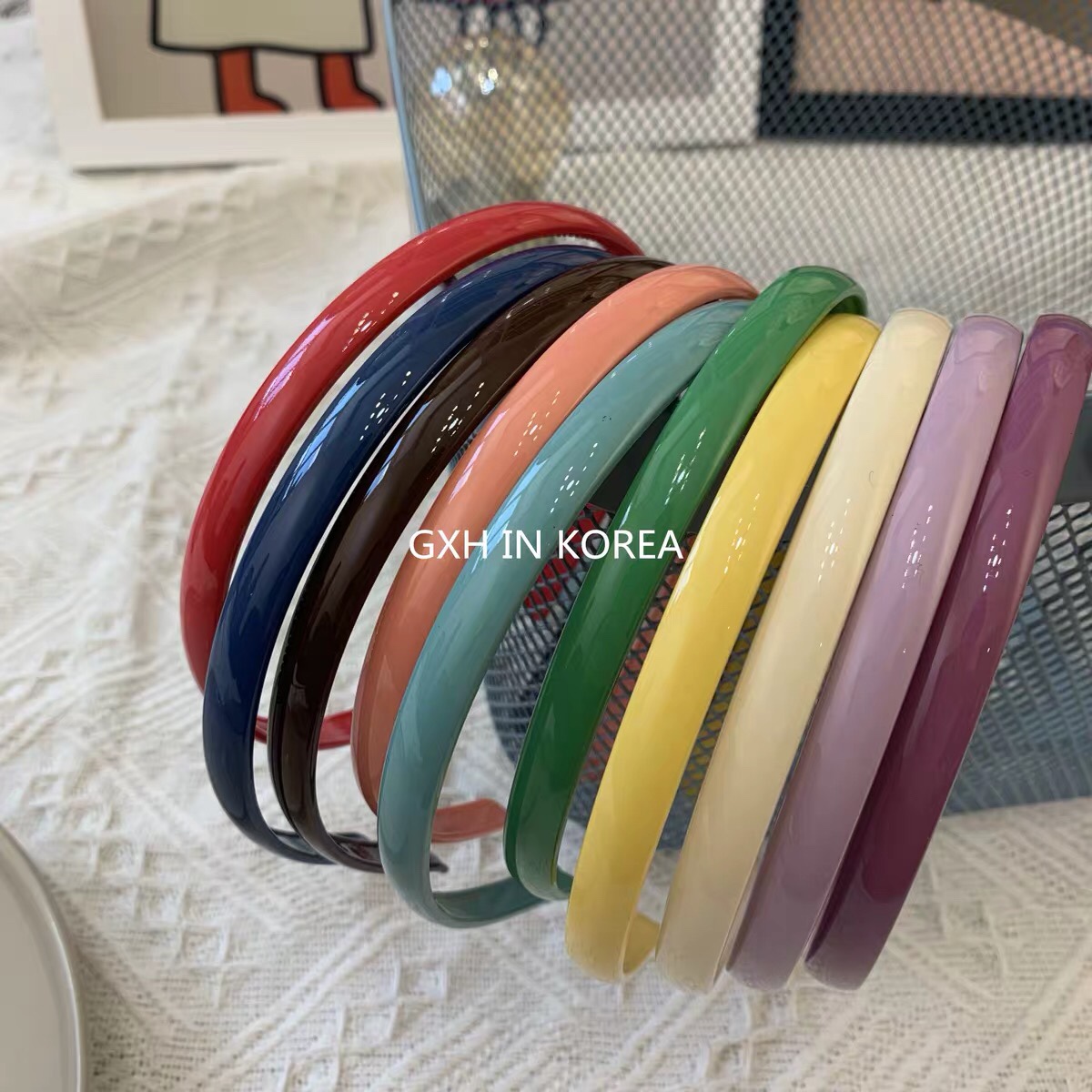 韩国流行网络爆款 洗脸头扣 1.2宽  正红色详情图1