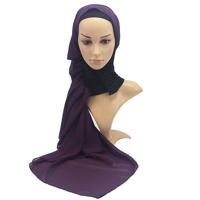 High-quality pearl chiffon scarves, solid-color long gauze scarves, solid-color shawls and headscarves for foreign trade bestsellers detail image 7