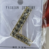 Letter L Euro-American style brooch