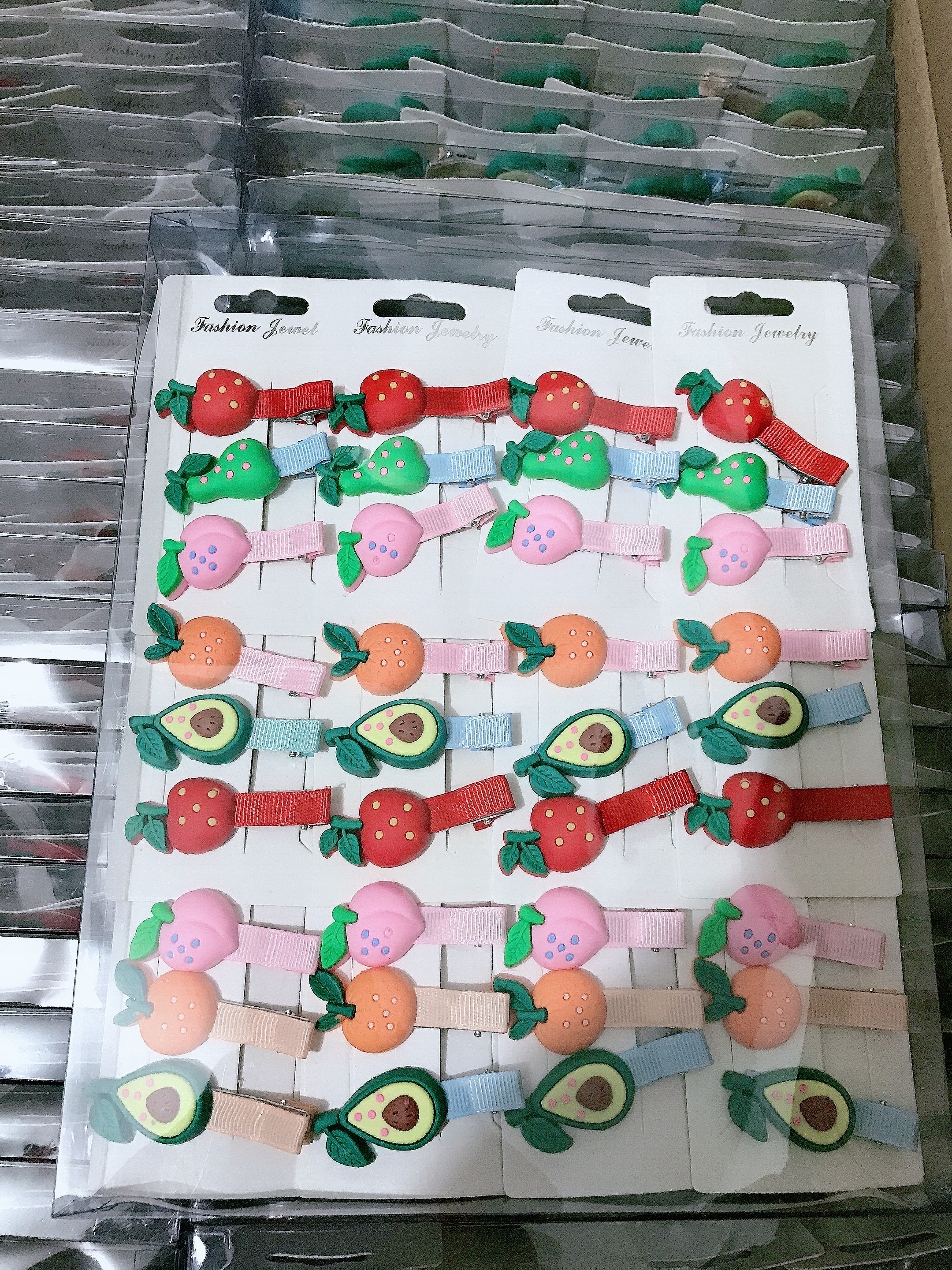 Cartoon fruit hairpins, rubber bands Specification image