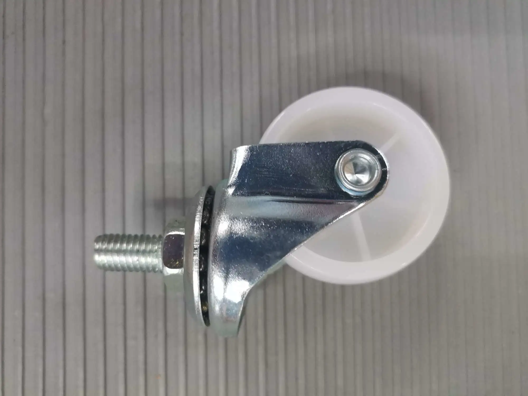 1.5-inch white PP wheel lead screw movable lightweight casters detail image 1