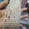 两面光7-8mm异形巴洛克珍珠项链 天然淡水散珠材料 diy手工真珠细节图