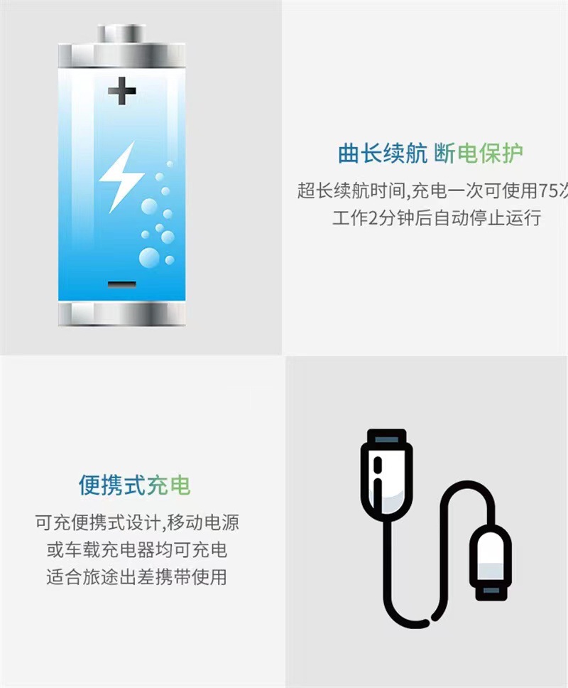 冲牙器便携式洗牙家用电动脉冲洁牙仪口腔牙渍清洁喷水牙线洁牙器详情图12