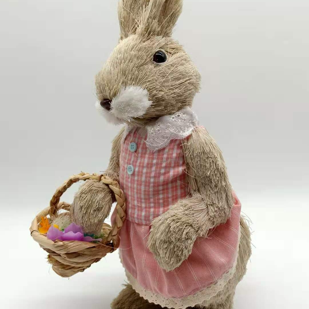 仿真动物装饰工艺品田园风摆件家居装饰兔子模型仿真工艺品摆设礼品1