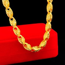 Large melon seed car flower sand noodle necklace for men