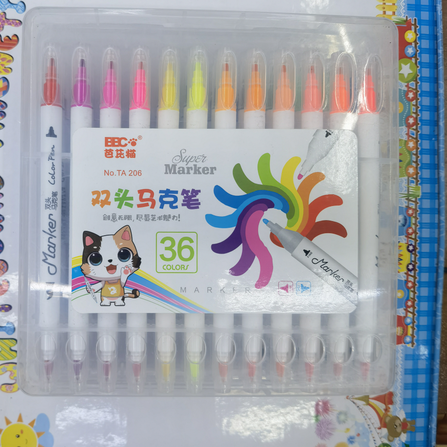 Kaihang Pen Line Office Culture Writing Tool Drawing 206 Double-Head Marker Pen 36 Colors