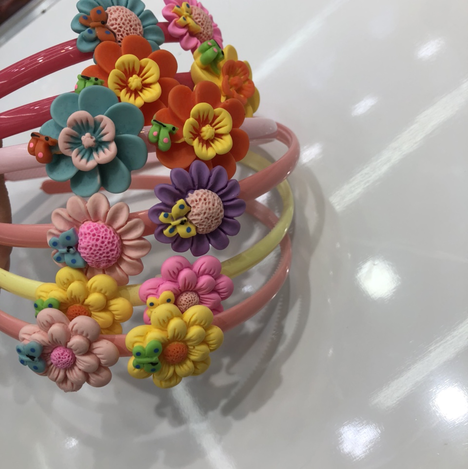Children's popular cartoon headwear buckle rubber pollen thumbnail