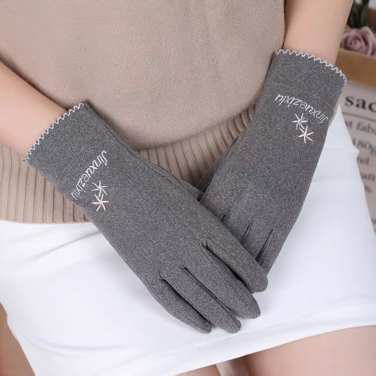 Gloves Women spring and winter thin elastic fleece gloves driving and riding warm thumbnail