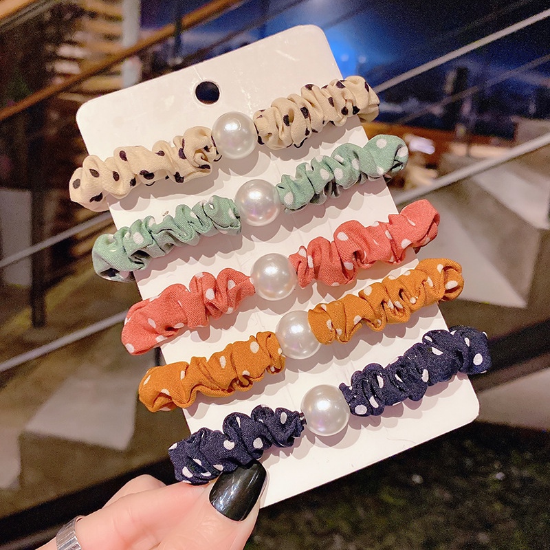 韩版珍珠小肠圈小点