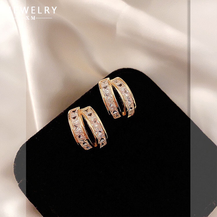 Double vertical new style ear studs