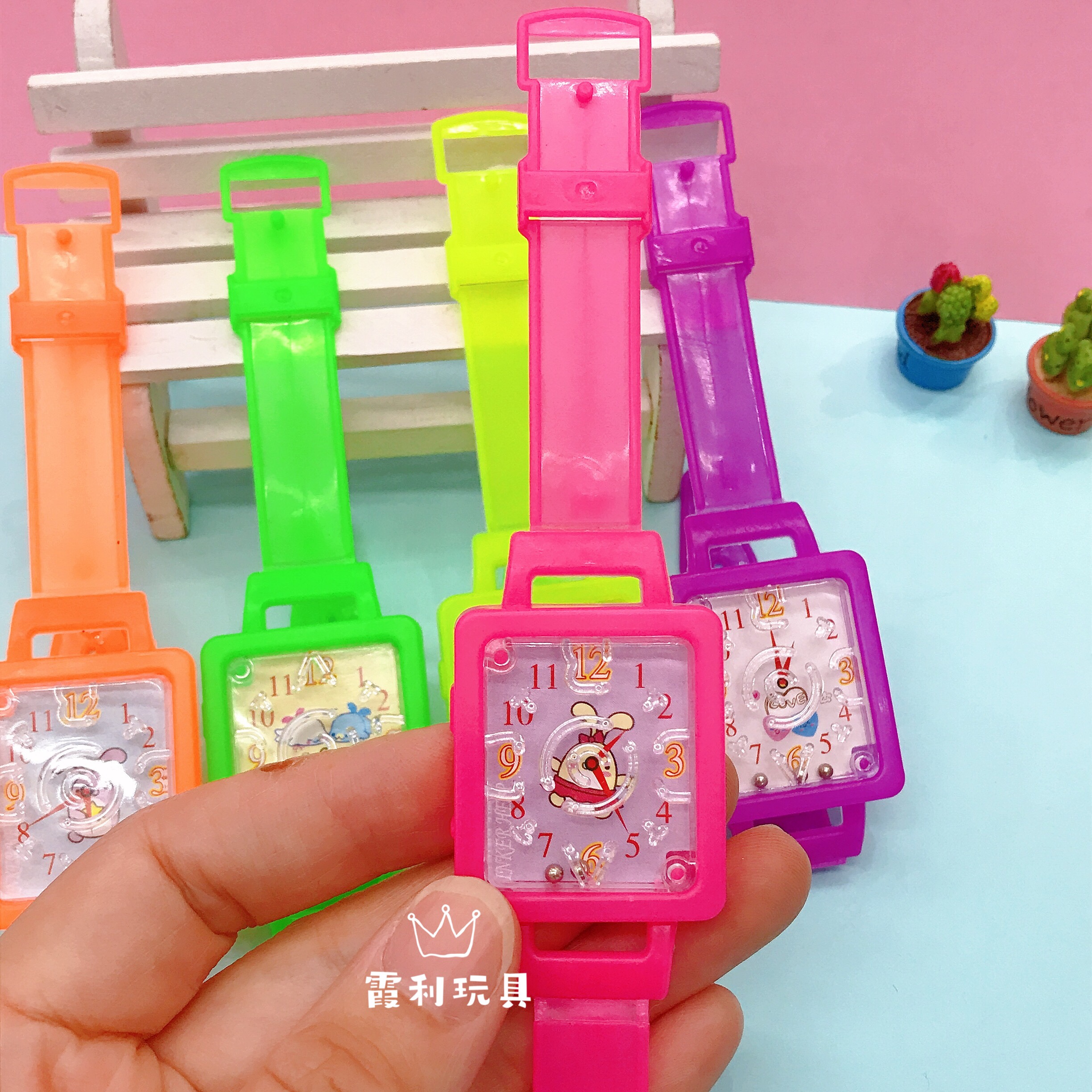 Rectangular maze watch, children's plastic toy, gift gacha detail image 3