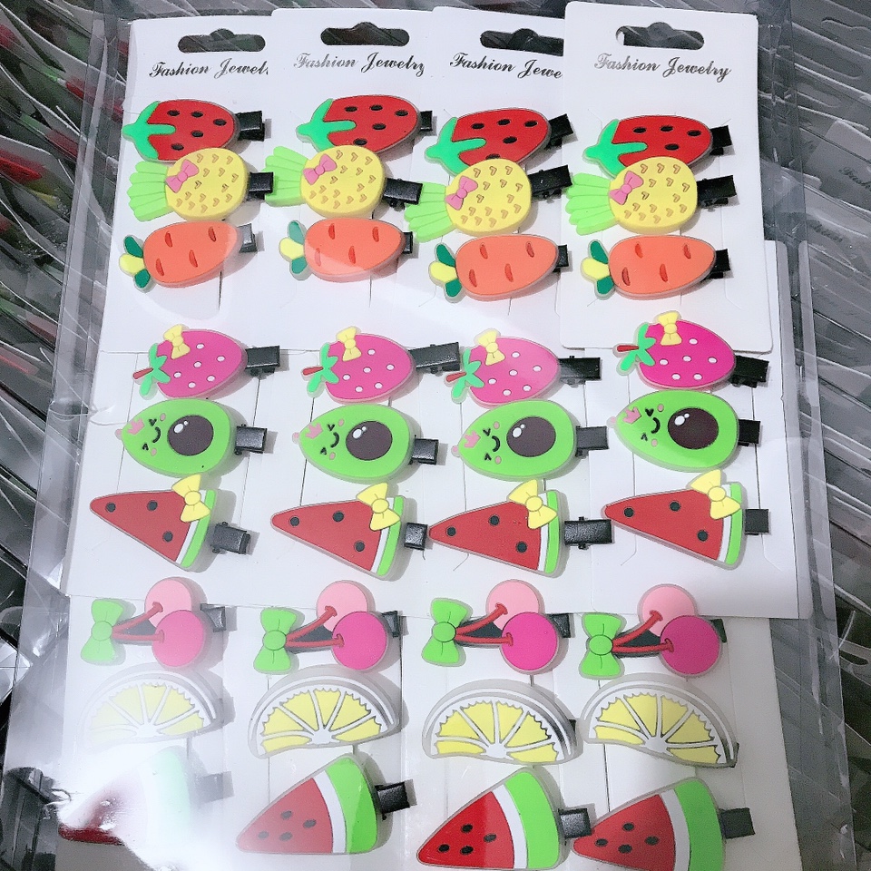 Cartoon fruit hairpins, rubber bands
