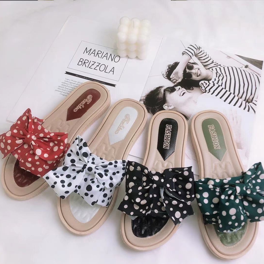 2021时尚夏季蝴蝶结大码女凉拖2021时尚夏季蝴蝶结大码女凉拖