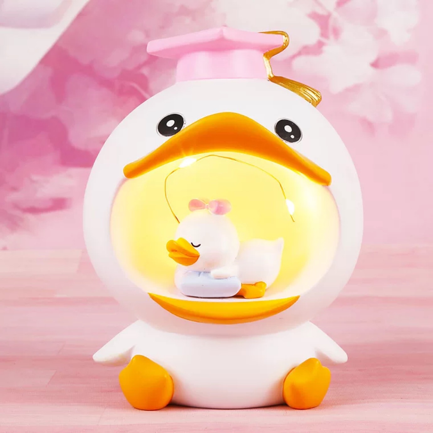 地摊新款独角兽星星灯看书小夜灯少女心ins风礼品摆件树脂工艺品led铜丝灯小黄鸭白色