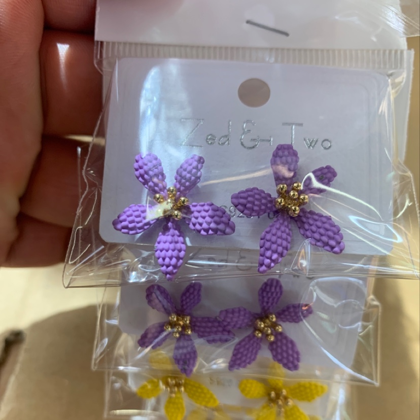 Silver needle five-color flower purple series