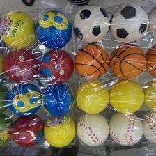 厂家直销6.3公分混款组合201女孩男孩玩具海绵球发泡球儿童玩具.  12/opp