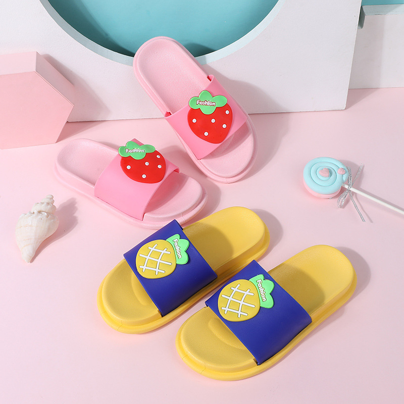Zapatillas frescas para niños lindos para hombres baño interior zapatillas para niñas desgaste exterior casual plástico fruta kids shoes Four Seasons Specification image