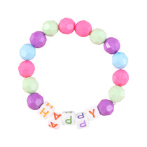 Children's alphabet bead bracelet manufacturers wholesale acrylic Angle bead combination beaded bracelet natural wind bracelet beaded