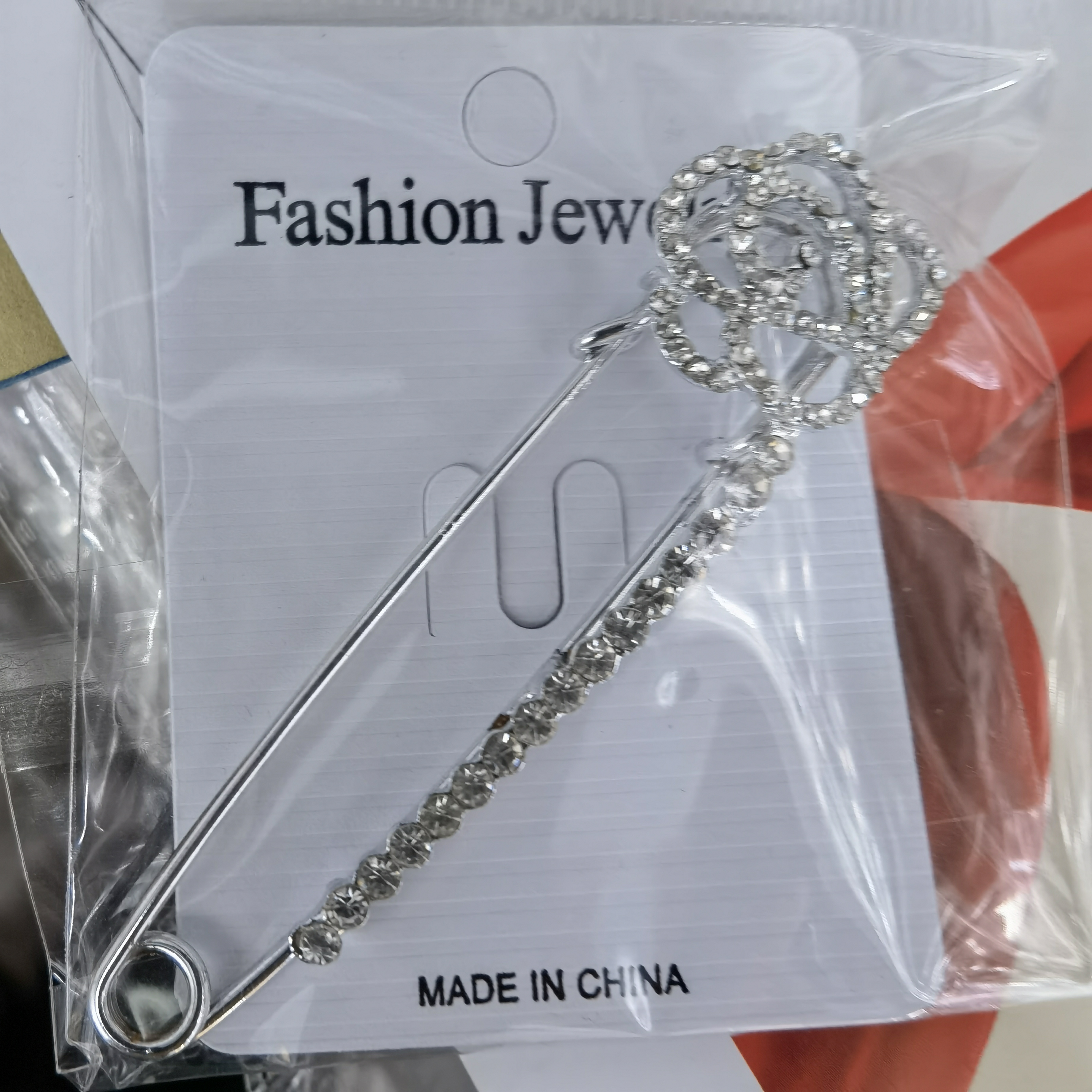 Rose pin sweater jacket accessories