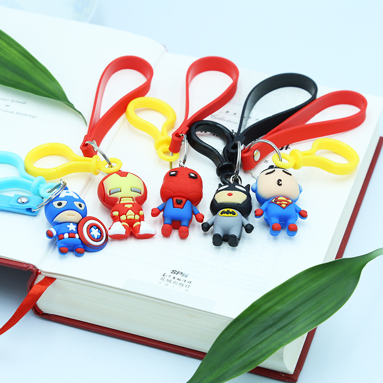创意卡通软胶挂件 厂家供应学生包包挂件钥匙扣挂件 玩偶3D钥匙扣