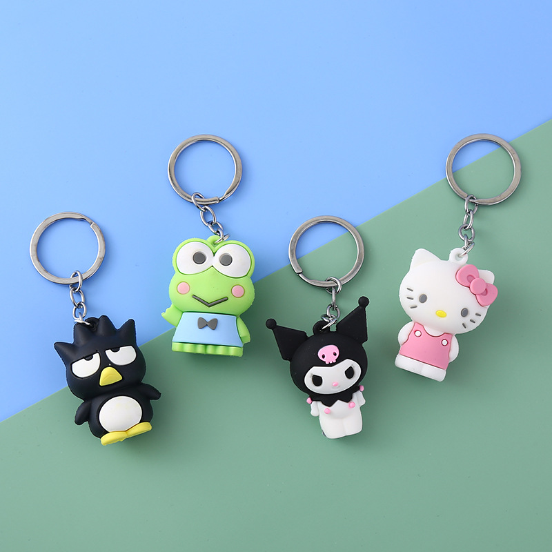 创意可爱粉猫公仔钥匙扣挂件卡通时尚钥匙圈包包情侣挂饰小礼品细节图