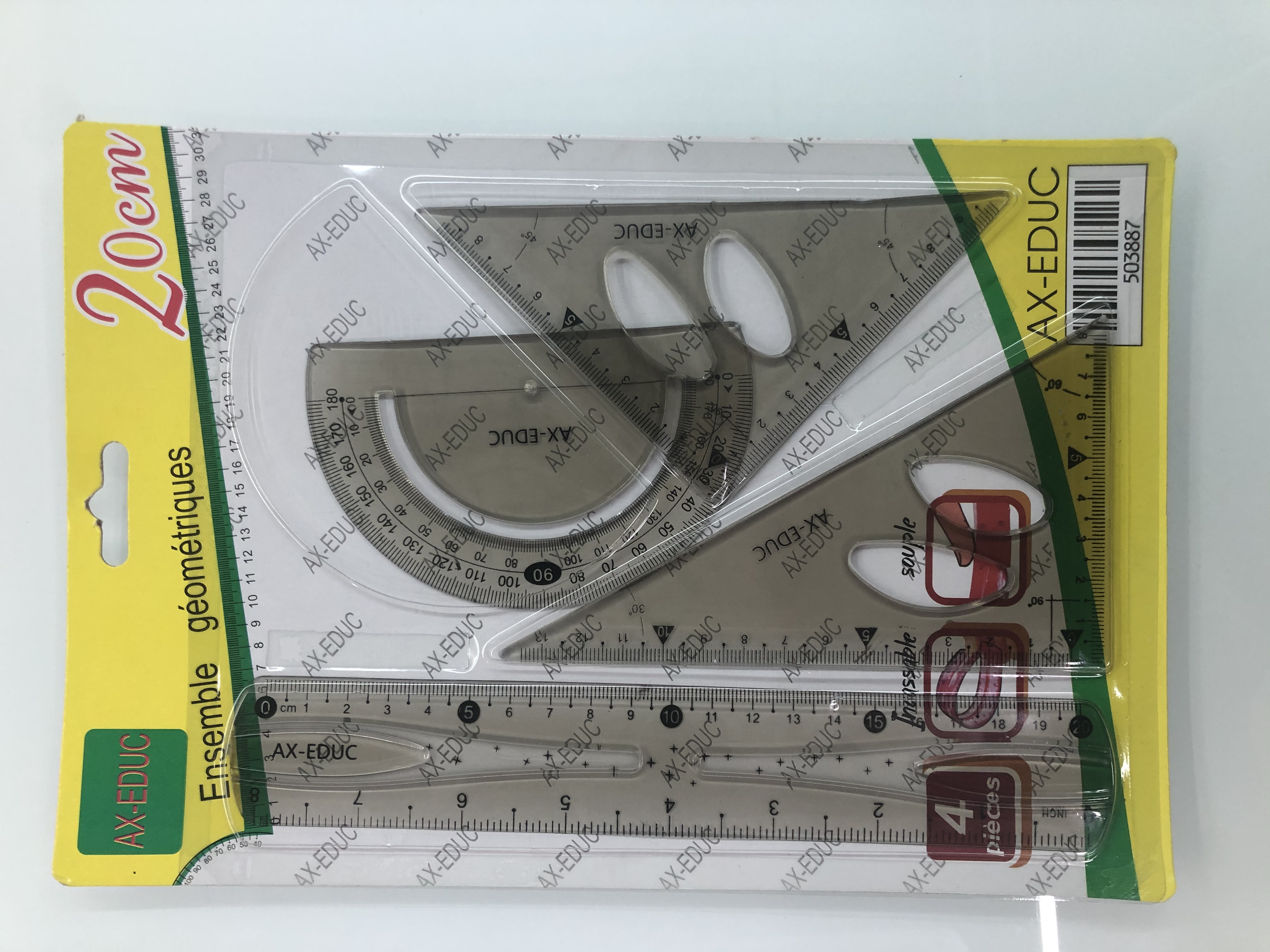 尺子吸卡套徐盛套装直尺三角尺量角器 绘图工具测量工具详情图2