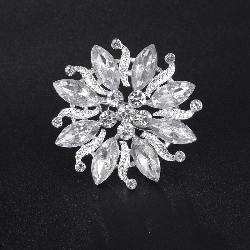 2021新品时尚亚克力胸针水钻别针太阳花胸花服饰配件饰品女brooch