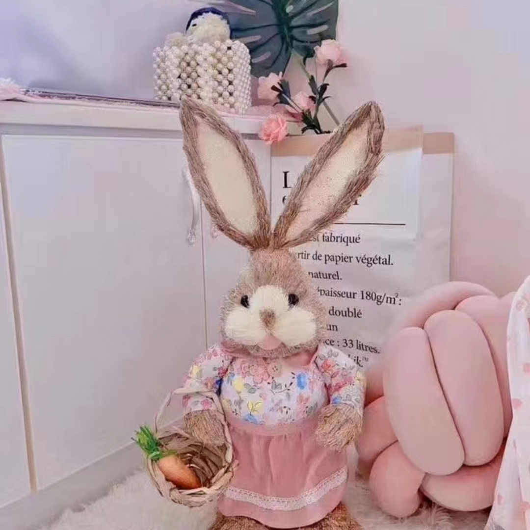 仿真兔子装饰工艺品田园风摆件家居装饰工艺品摆设礼品1