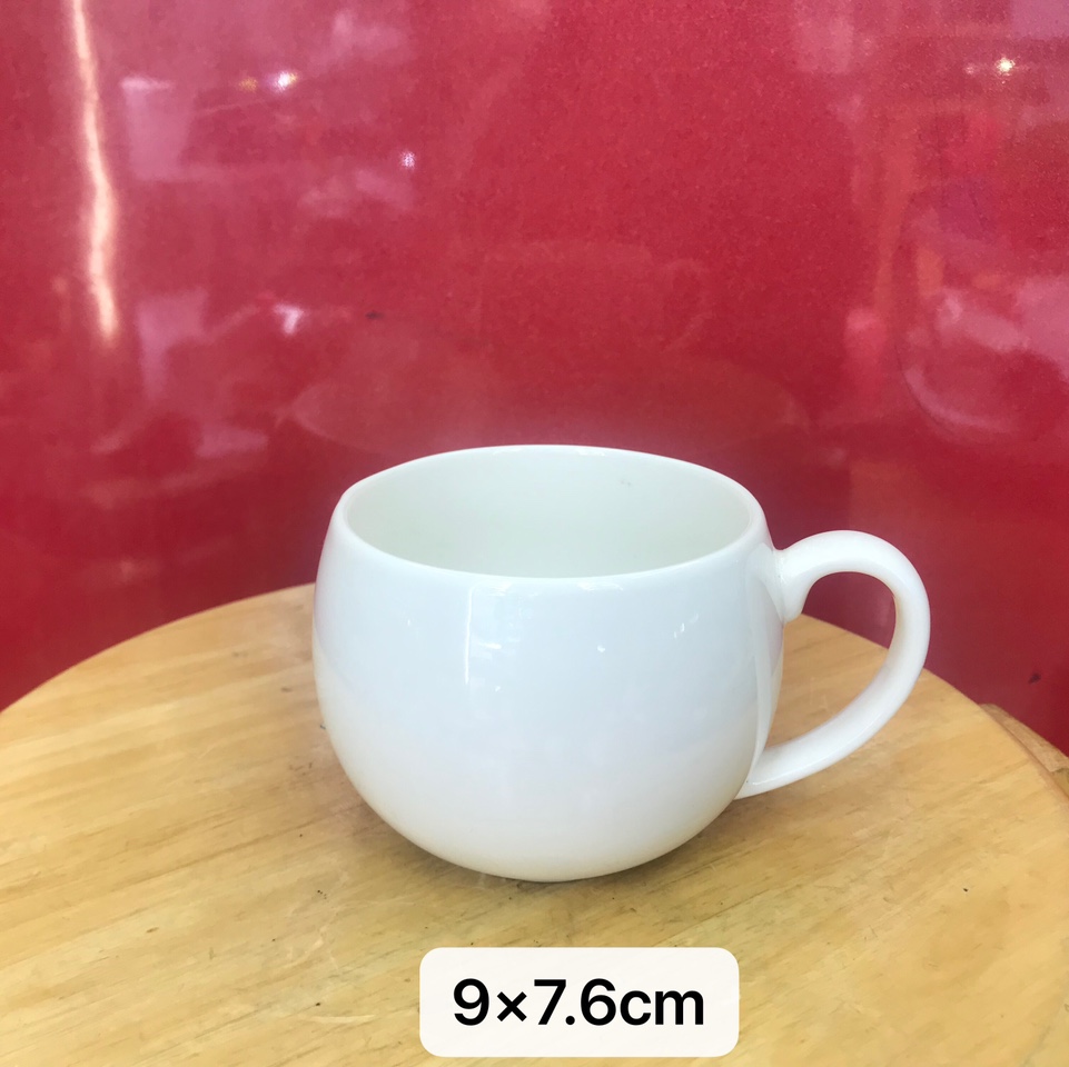 White new bone China small spherical cup