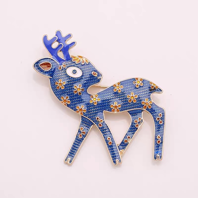 Chinese style Look back Sika Deer Instagram Personality temperament coat Cardigan suit Fashion brooch pin corsage