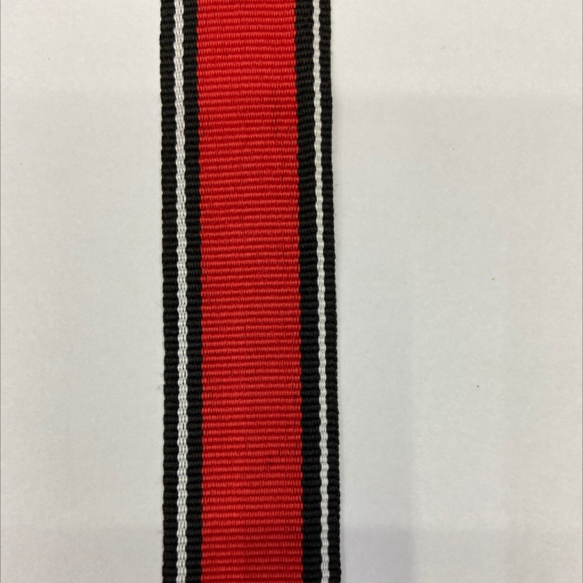 2.5cm plain polyester black and white scarlet ribbon 37#