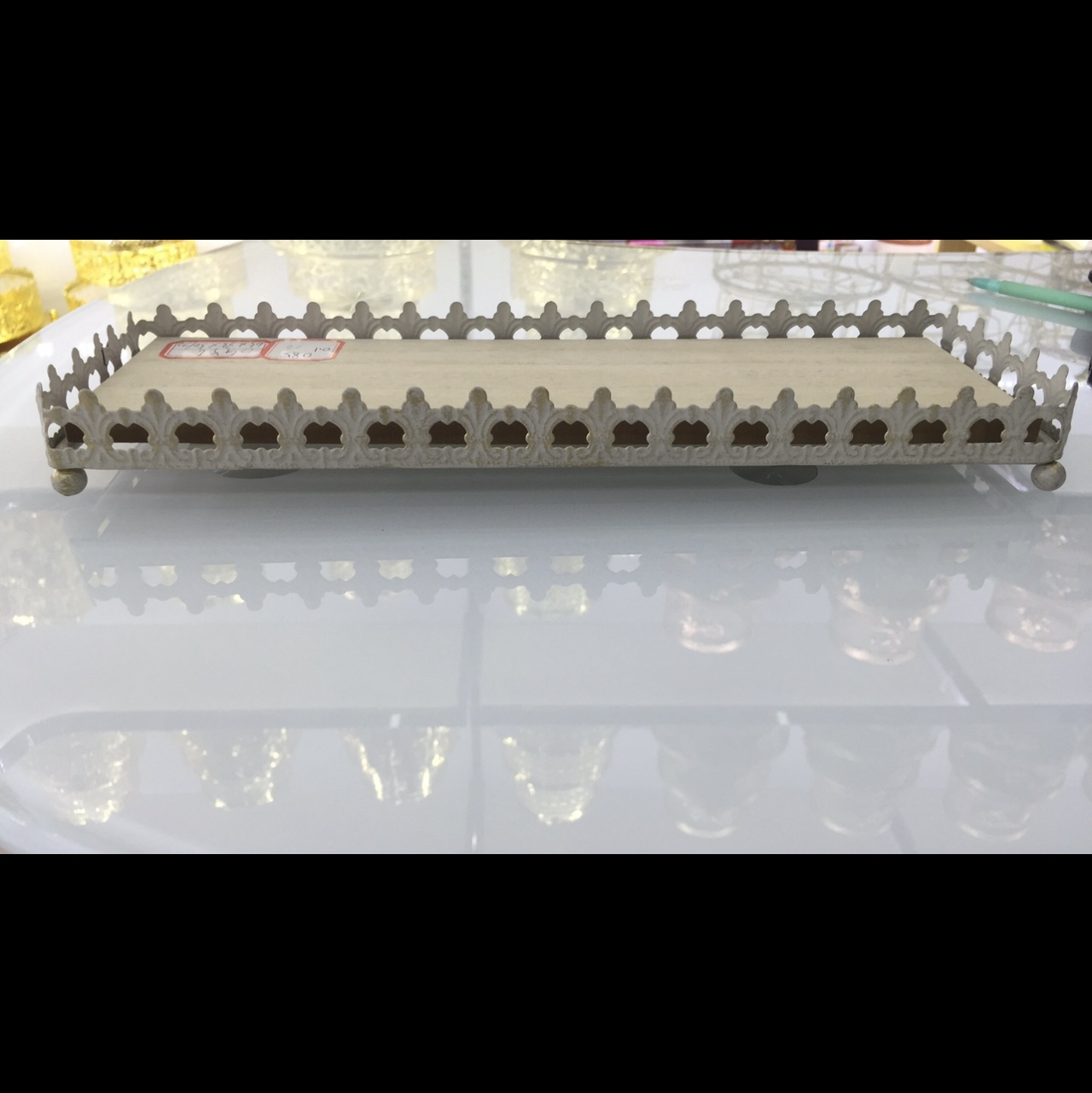Korean ins wind stainless steel jewelry tray desktop storage tray cosmetics jewelry tray metal tray wholesale Xinxing process