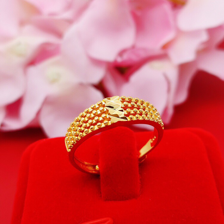 Hollow heart to heart small ring