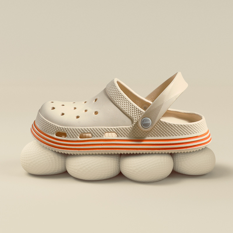 The cute little flower-shaped big-headed flip-flops for women on Instagram, the 2021 summer new anti-slip flip-top beach sandals are trendy details Picture