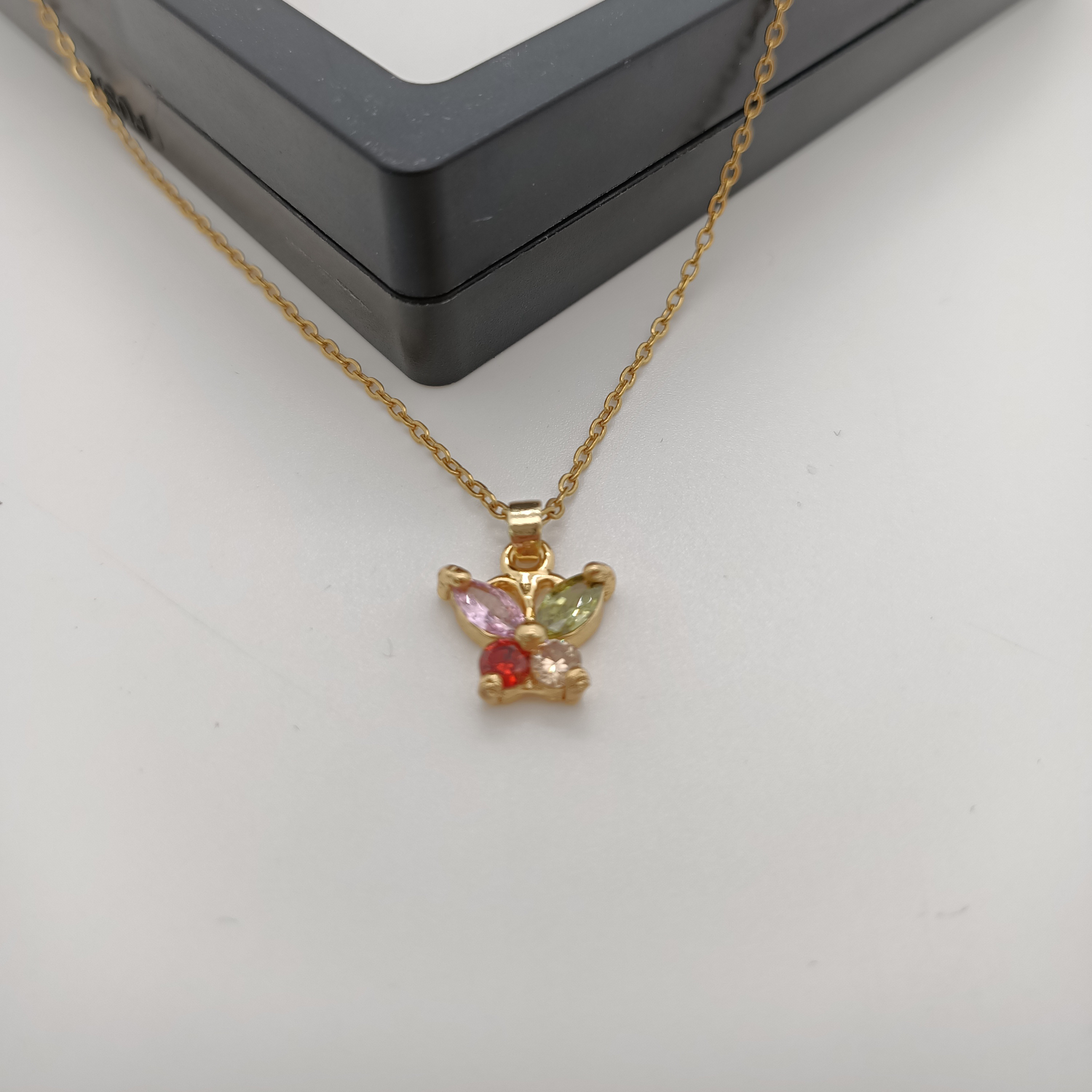 Colorful butterfly necklace